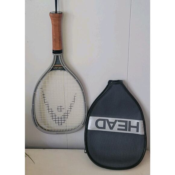 AMF Head Master Racketball Racquet Metal Frame Brown 3 3/4 Grip w/Head Cover - Picture 1 of 15